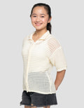 NEVADA COLLAR LENGAN PENDEK CARDIGAN ANAK PEREMPUAN