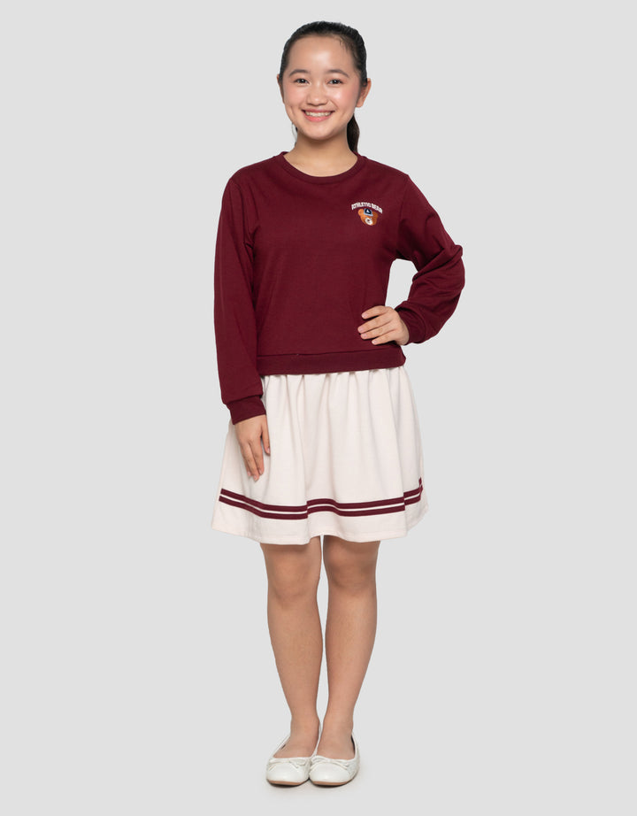 NEVADA BORDIR BEAR MIDI DRESS ANAK PEREMPUAN