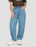 NEVADA BARREL WITH BELT CELANA JEANS ANAK PEREMPUAN