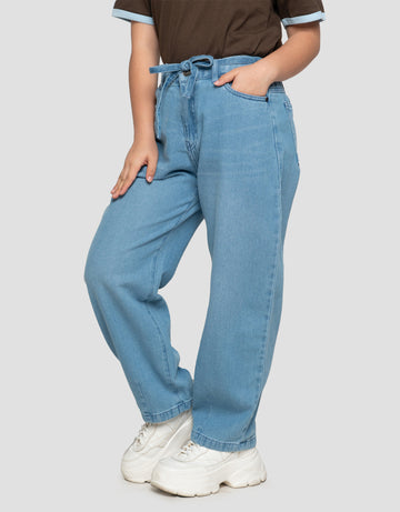 NEVADA BARREL WITH BELT CELANA JEANS ANAK PEREMPUAN