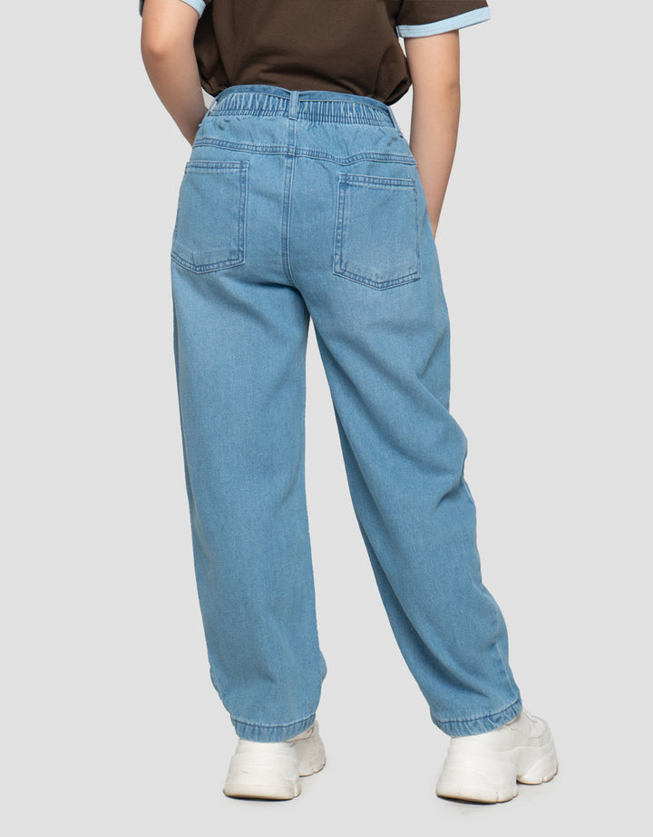 NEVADA BARREL WITH BELT CELANA JEANS ANAK PEREMPUAN
