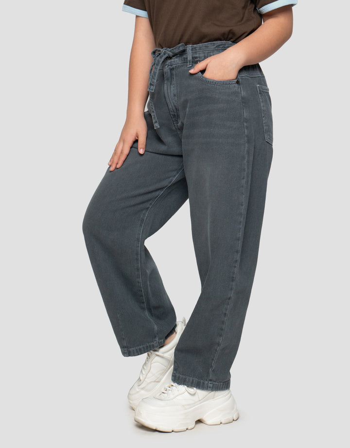 NEVADA BARREL WITH BELT CELANA JEANS ANAK PEREMPUAN