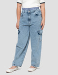 NEVADA BARREL FIT WITH WOVEN WAIST CELANA JEANS ANAK PEREMPUAN
