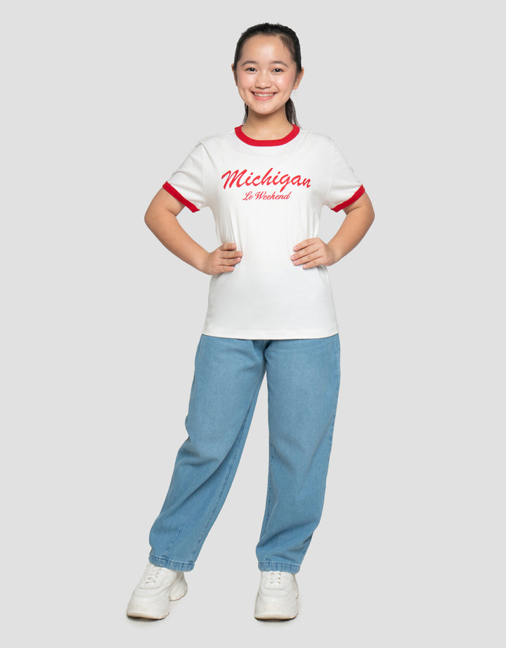 NEVADA RINGER MICHIGAN KAOS ANAK PEREMPUAN