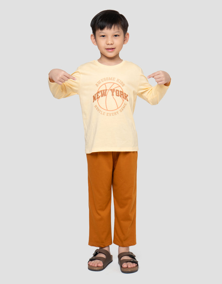 Little M New York Pakaian Setelan Piyama Anak Laki-laki