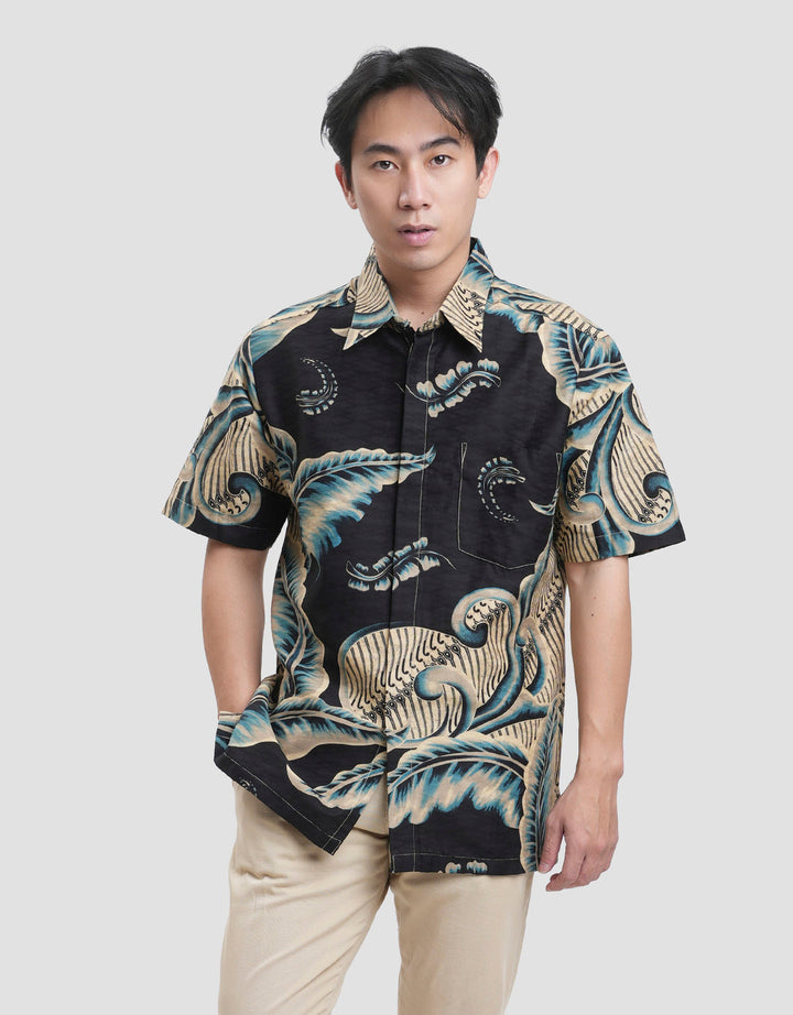 Adikusuma Parang Daun Kemeja Batik Pria