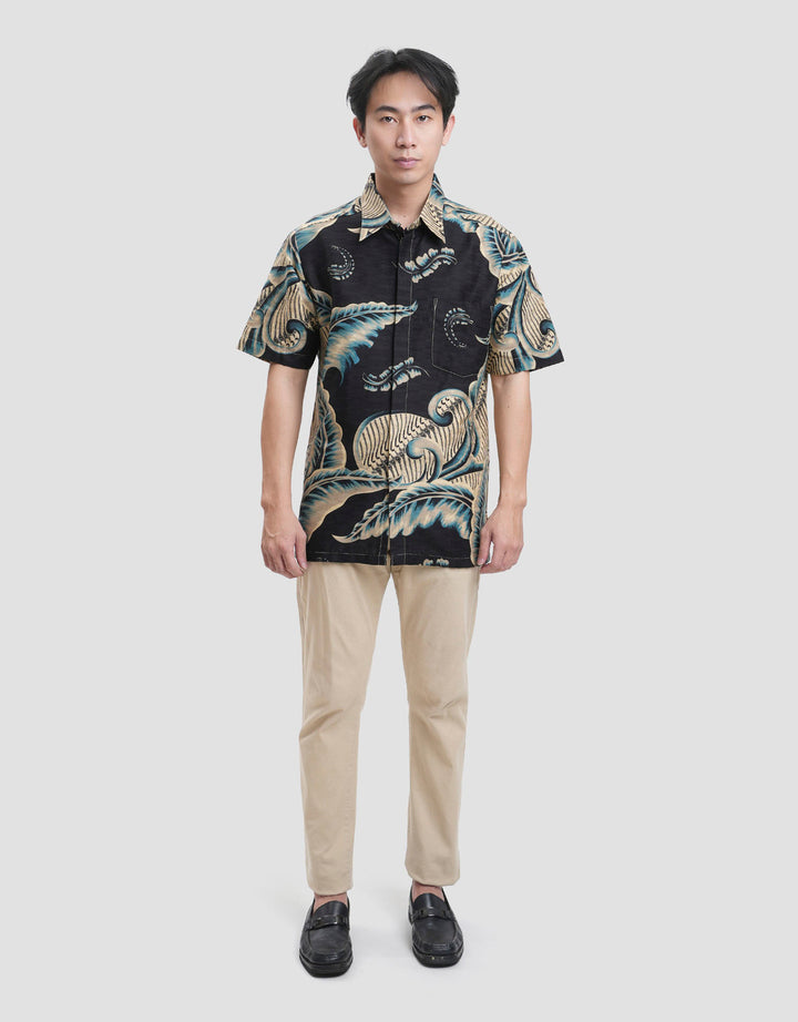 Adikusuma Parang Daun Kemeja Batik Pria