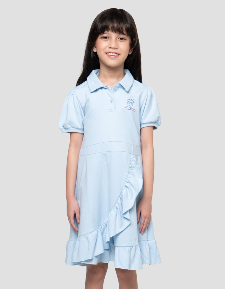 Disney Collar Princess Ruffle Dress Anak Perempuan