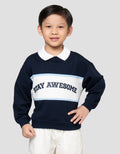 Little M Kerah Cut Sewn Sweater Oversize Anak Laki-laki