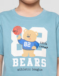 Little M Bears Basketball Print Pakaian Setelan Anak Laki-laki