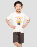 Little M Wildcats Lion Print Pakaian Setelan Anak Laki-laki