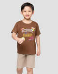 Little M School Champ Tiger Print Pakaian Setelan Anak Laki-laki