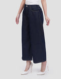 Connexion Mid Rise Crop Back Elastic Kulot Jeans Wanita