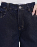 Connexion Mid Rise Crop Back Elastic Kulot Jeans Wanita