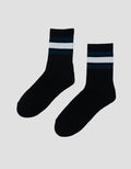 COLE 1PK QUARTER SPORT BLACK BASED STRIPE KAUS KAKI PRIA