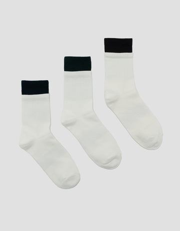 COLE 3PK QUARTER CASUAL DOUBLE LAYER SOLID KAUS KAKI PRIA