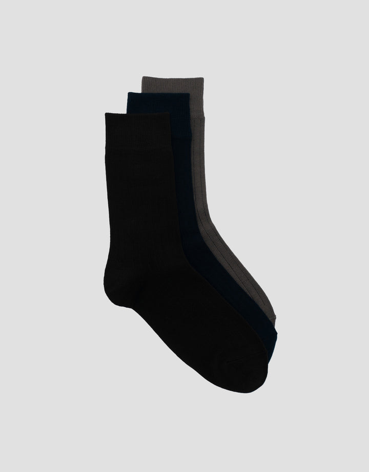 COLE 3PK QUARTER CASUAL SOLID RIB KAUS KAKI PRIA