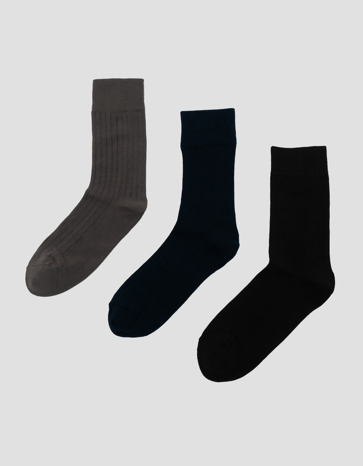 COLE 3PK QUARTER CASUAL SOLID RIB KAUS KAKI PRIA