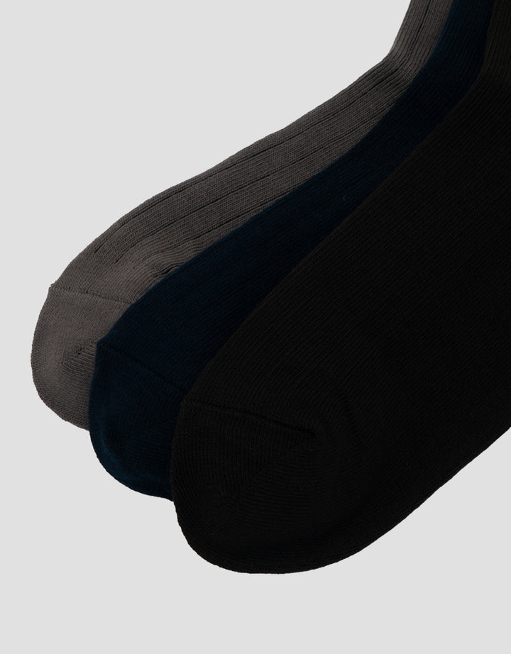 COLE 3PK QUARTER CASUAL SOLID RIB KAUS KAKI PRIA