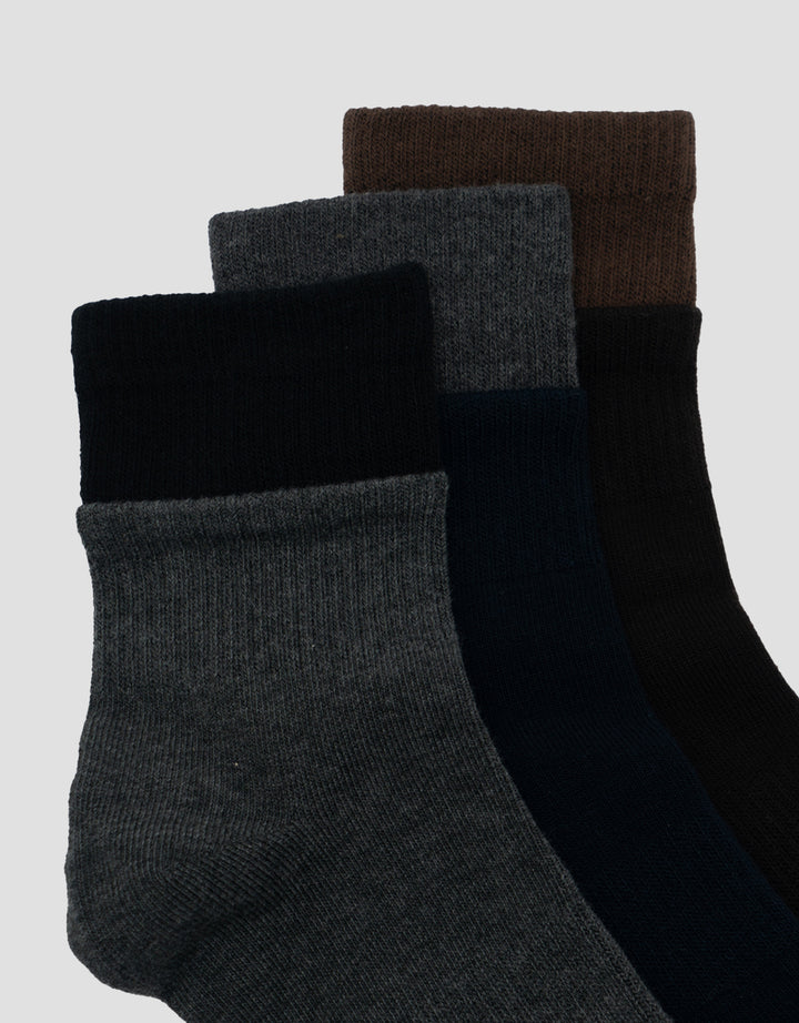 COLE 3PK ANKLE CASUAL DOUBLE LAYER KAUS KAKI PRIA