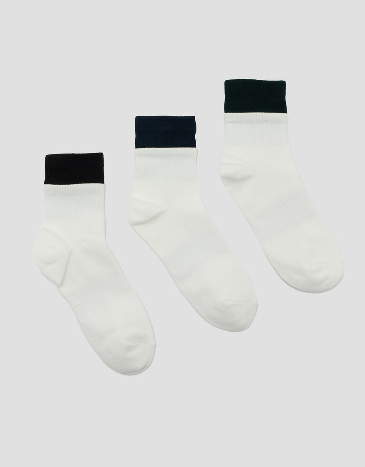 COLE 3PK ANKLE CASUAL DOUBLE LAYER KAUS KAKI PRIA