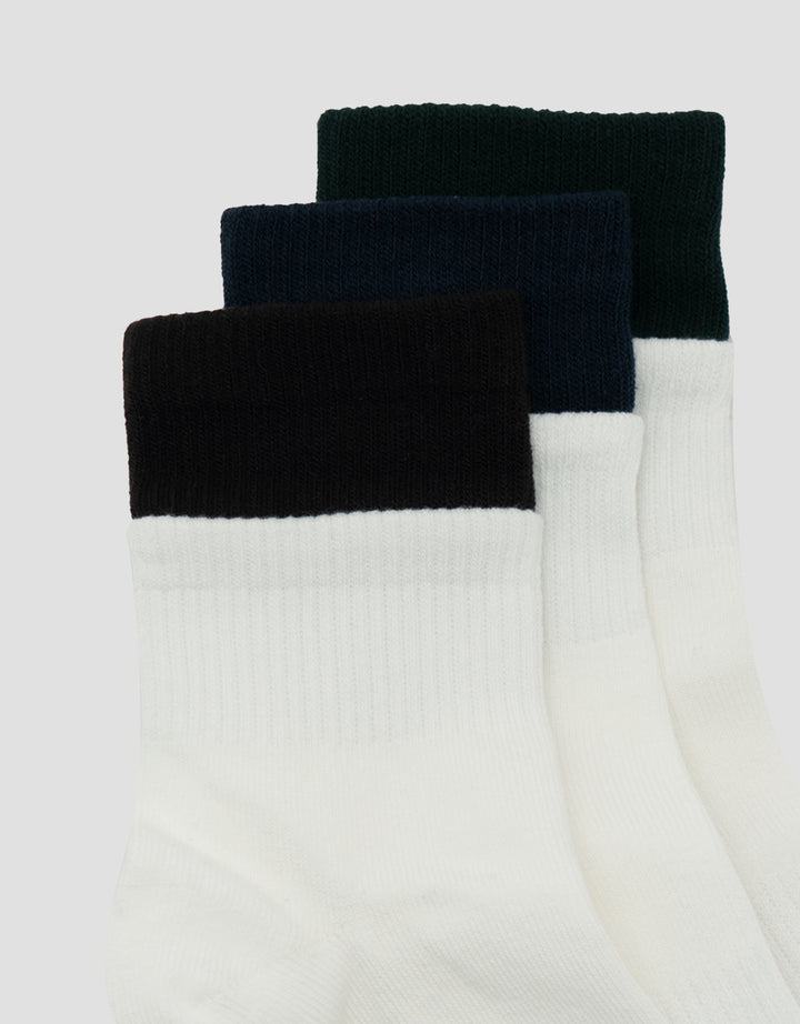 COLE 3PK ANKLE CASUAL DOUBLE LAYER KAUS KAKI PRIA