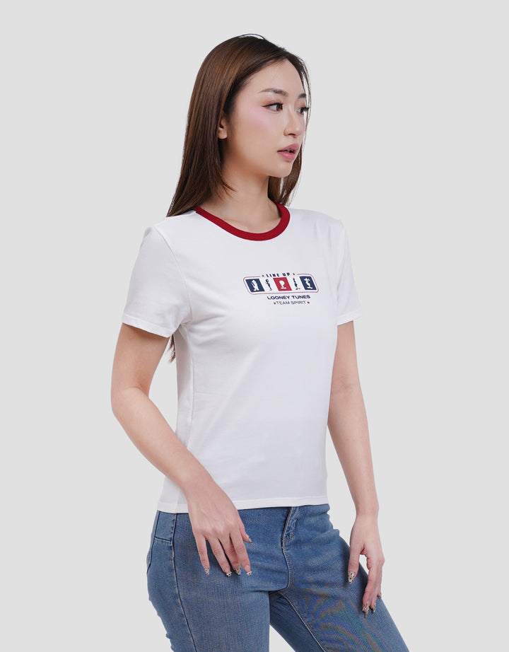 Nevada Baby Tee 2 Print Looney Tunes Kaos Wanita
