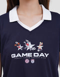 Nevada V-Neck Polymesh Looney Tunes Kaos Wanita