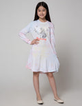 Disney Long Sleeve Midi Dress Tie Dye Princess Girl Power