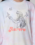 Disney Long Sleeve Midi Dress Tie Dye Princess Girl Power