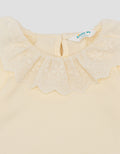 LITTLE M LACE COLLAR PLAIN KAOS BAYI