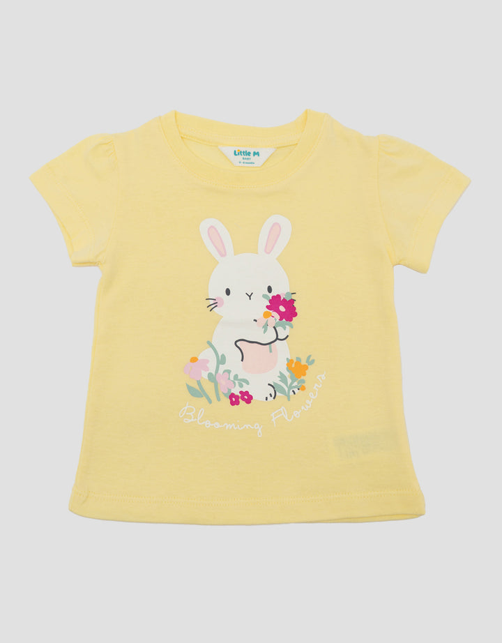 LITTLE M PRINT BUNNY BLOOMING FLOWERS KAOS BAYI