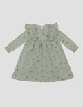 LITTLE M KERIPUT FULLPRINT FLOWER MIDI DRESS BAYI