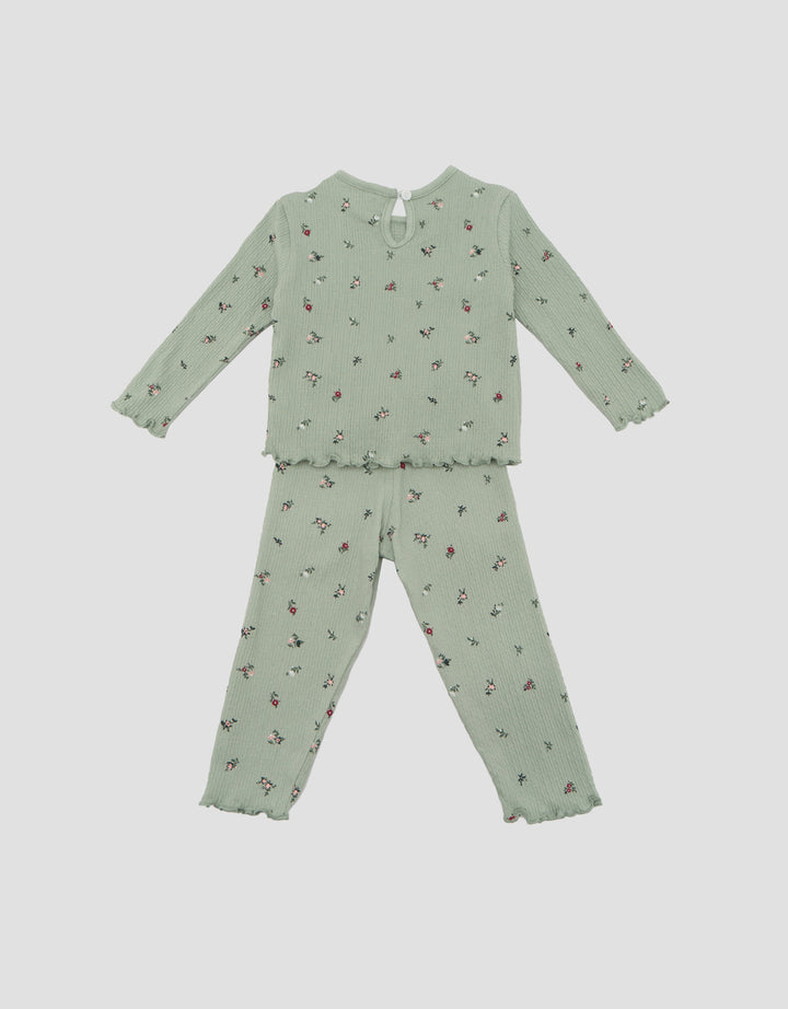 LITTLE M TEXTURE FLOWER SET PAKAIAN BAYI