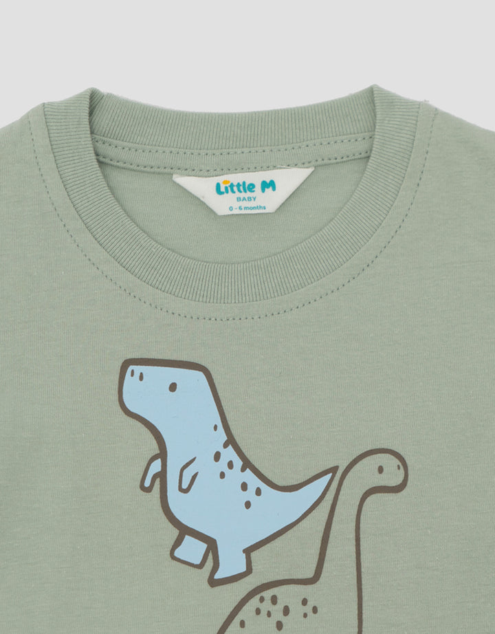 LITTLE M PRINT TRIPLE DINO KAOS BAYI