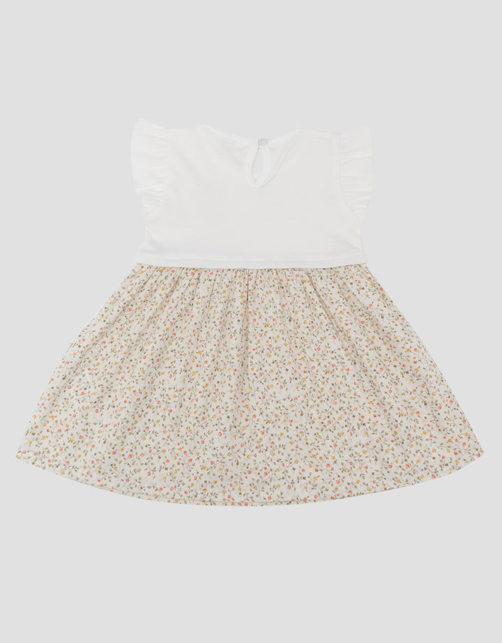Little M Print Bunga Mix Midi Dress Bayi