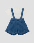 Little M 2Pc Ruffle Jumpsuit Denim Bayi