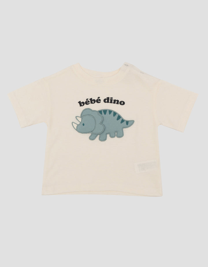 LITTLE M DINO APPLIQUE KAOS BAYI