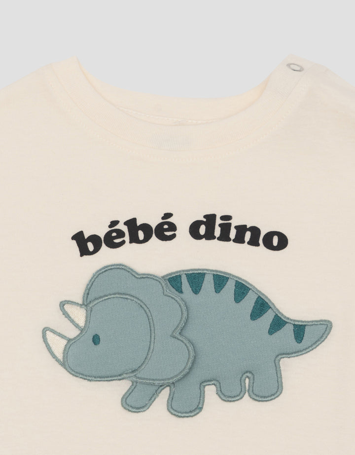LITTLE M DINO APPLIQUE KAOS BAYI