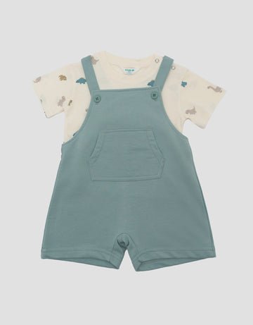 LITTLE M DINO EZO OVERALL JUMPSUIT BAYI