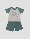LITTLE M PRINT DINO PAKAIAN SETELAN BAYI
