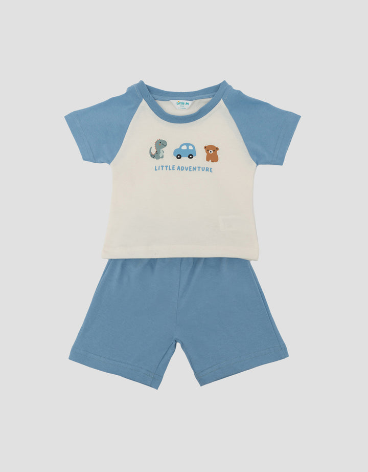 LITTLE M PRINT MINI BEARS PAKAIAN SETELAN BAYI