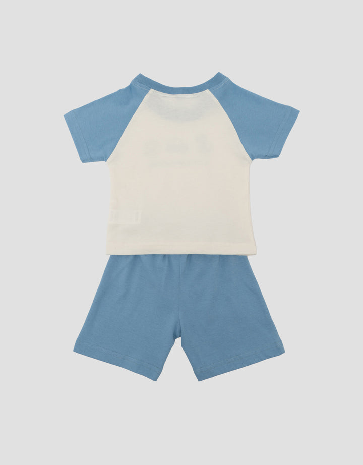 LITTLE M PRINT MINI BEARS PAKAIAN SETELAN BAYI