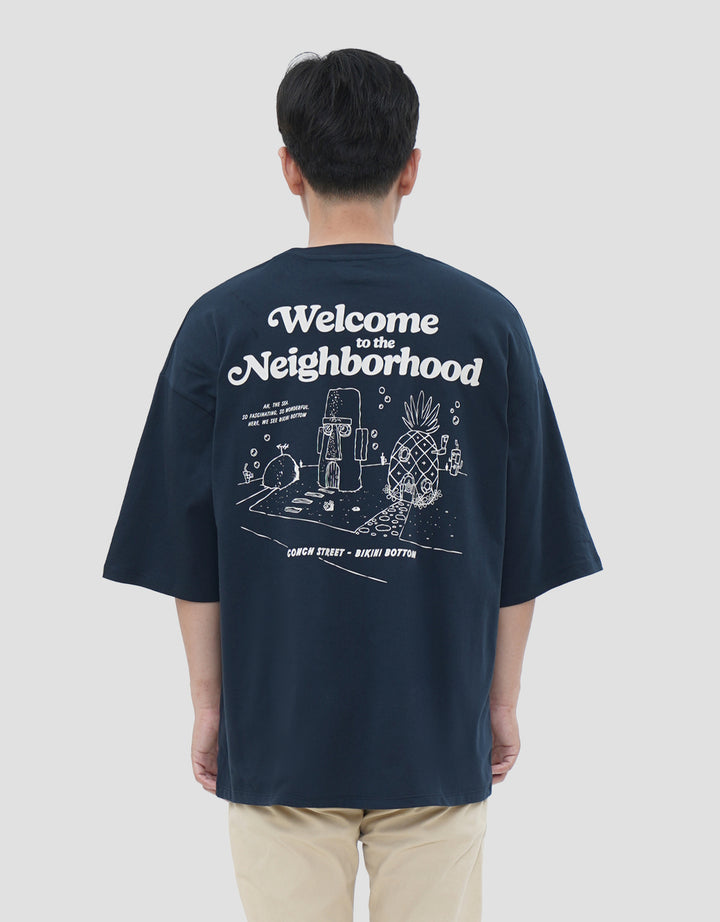 NEVADA SPONGEBOB NEIGHTBORHOOD KAOS OVERSIZE PRIA