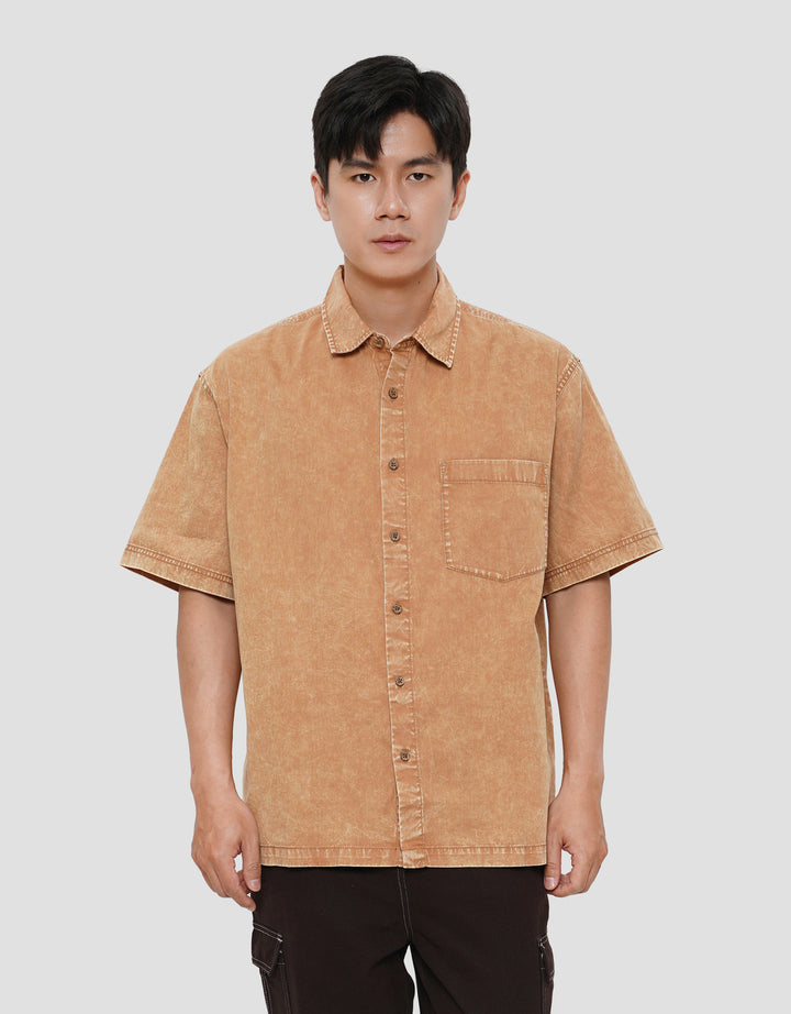 NEVADA COLLAR SULFUR DENIM KEMEJA PRIA