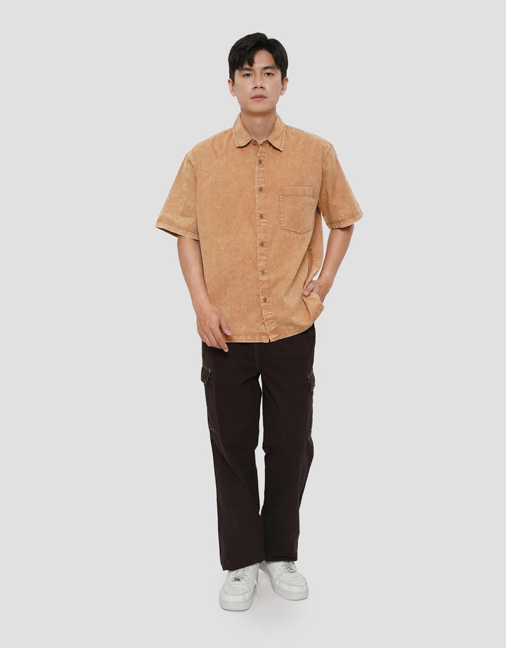 NEVADA COLLAR SULFUR DENIM KEMEJA PRIA
