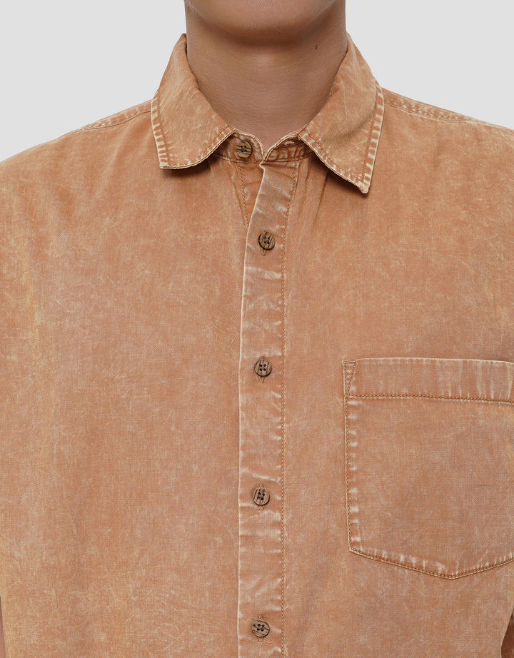 NEVADA COLLAR SULFUR DENIM KEMEJA PRIA