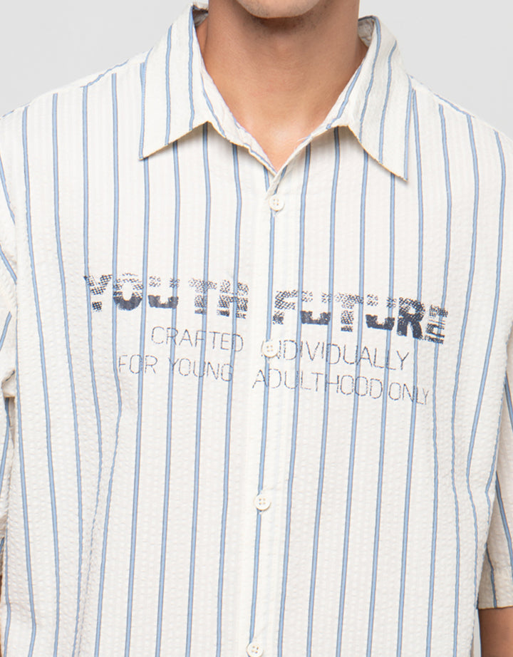 NEVADA COLLAR PRINTED BOXY KEMEJA PRIA