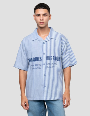 NEVADA CAMP COLLAR STRIPE KEMEJA PRIA