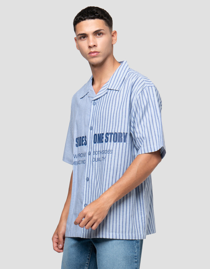 NEVADA CAMP COLLAR STRIPE KEMEJA PRIA